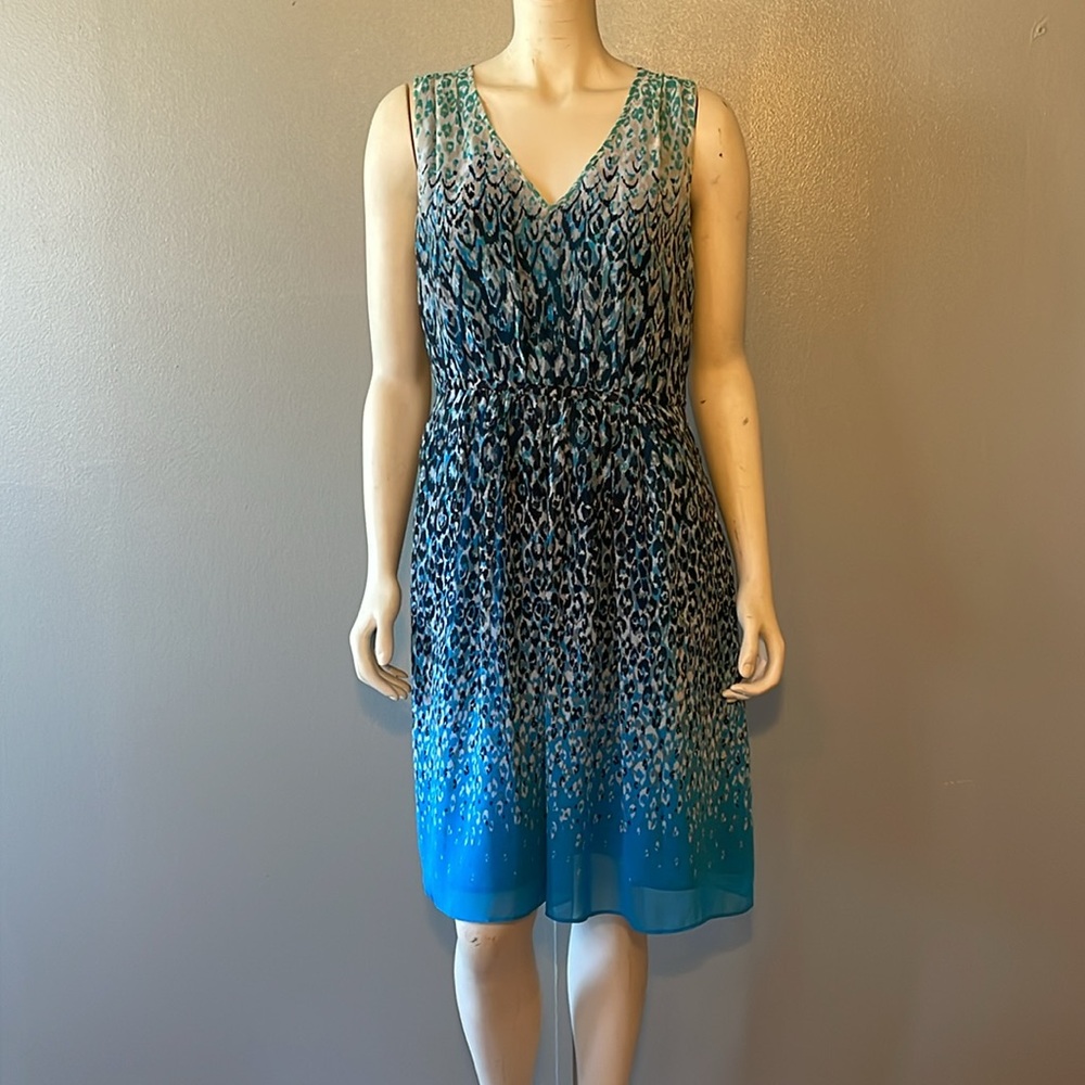Ann Taylor, sleeveless, midi dress.